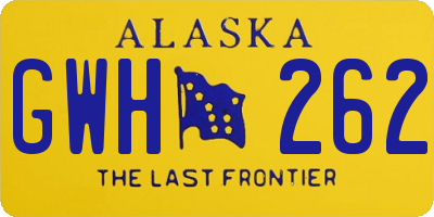 AK license plate GWH262