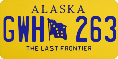 AK license plate GWH263