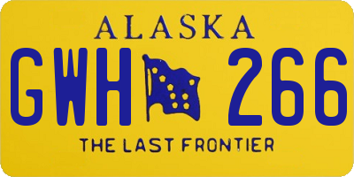 AK license plate GWH266