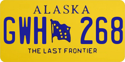 AK license plate GWH268