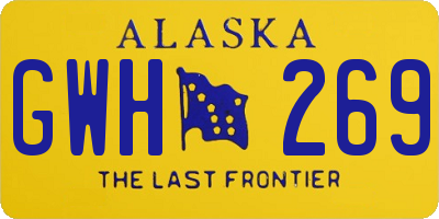 AK license plate GWH269