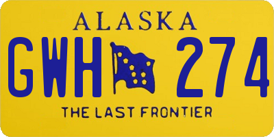 AK license plate GWH274