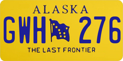 AK license plate GWH276