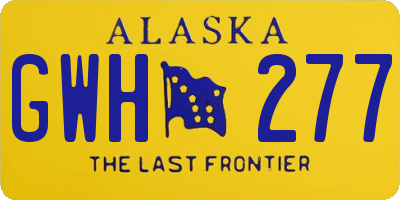 AK license plate GWH277