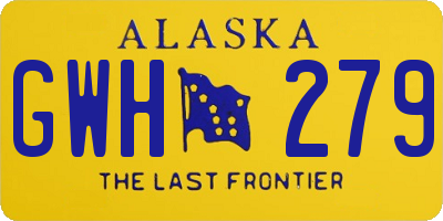 AK license plate GWH279