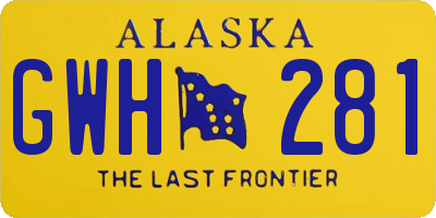 AK license plate GWH281