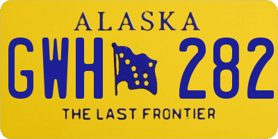AK license plate GWH282