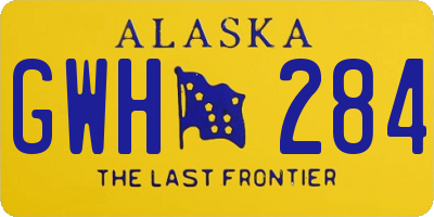 AK license plate GWH284