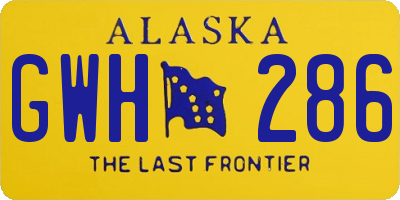 AK license plate GWH286