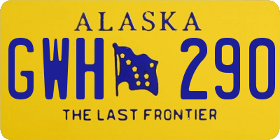 AK license plate GWH290