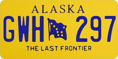 AK license plate GWH297