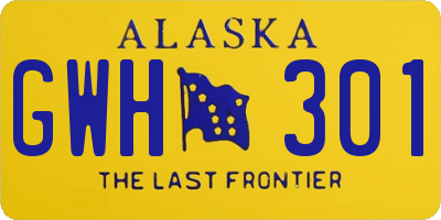 AK license plate GWH301