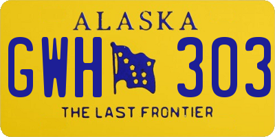 AK license plate GWH303