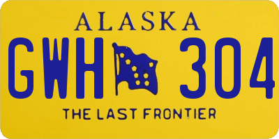 AK license plate GWH304