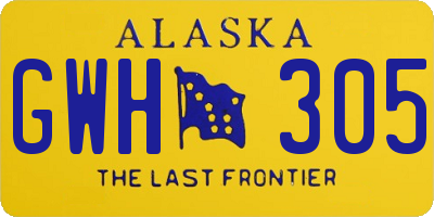 AK license plate GWH305