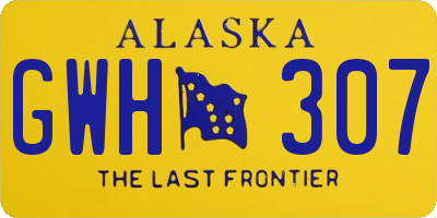 AK license plate GWH307