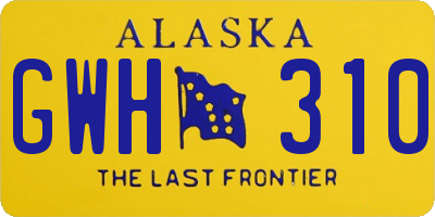 AK license plate GWH310