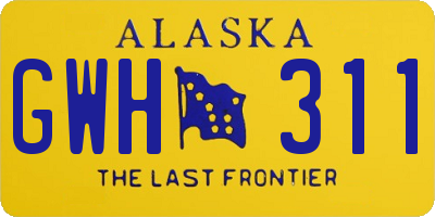 AK license plate GWH311