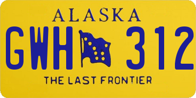 AK license plate GWH312