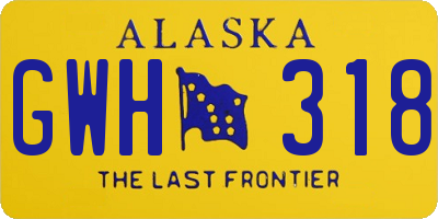 AK license plate GWH318