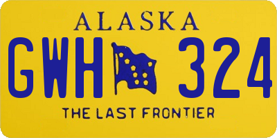 AK license plate GWH324