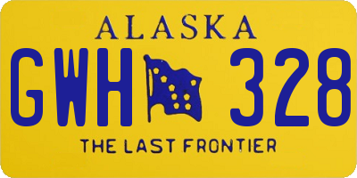 AK license plate GWH328