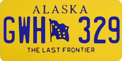 AK license plate GWH329