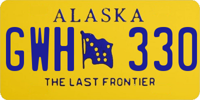 AK license plate GWH330