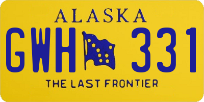 AK license plate GWH331
