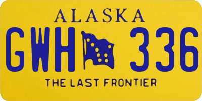 AK license plate GWH336
