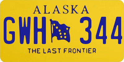 AK license plate GWH344