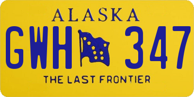 AK license plate GWH347