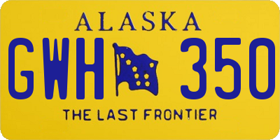 AK license plate GWH350