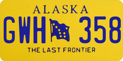 AK license plate GWH358