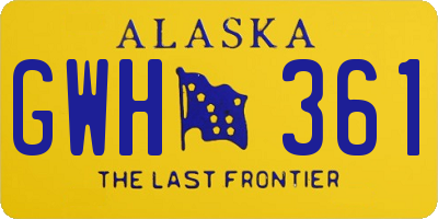 AK license plate GWH361