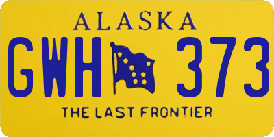 AK license plate GWH373