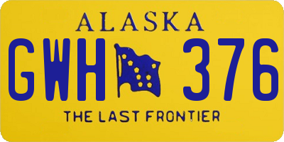 AK license plate GWH376