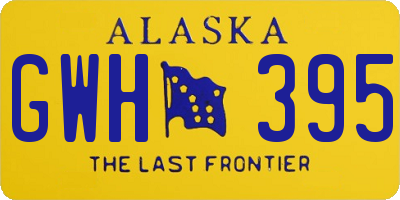 AK license plate GWH395