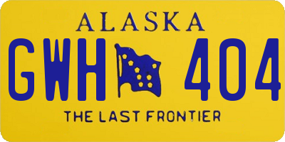 AK license plate GWH404