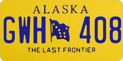AK license plate GWH408