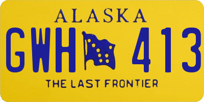 AK license plate GWH413