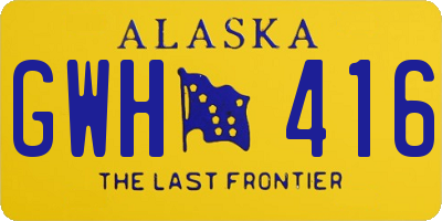AK license plate GWH416