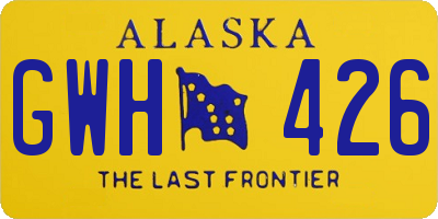 AK license plate GWH426