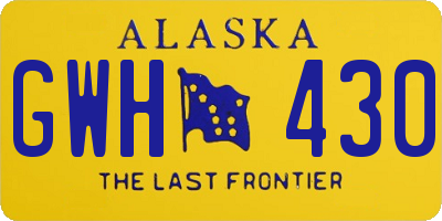 AK license plate GWH430