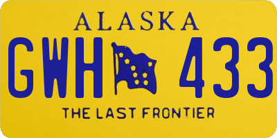 AK license plate GWH433