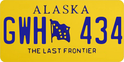 AK license plate GWH434