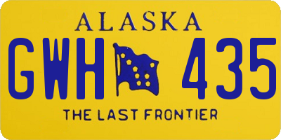 AK license plate GWH435