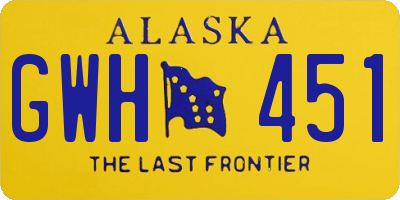 AK license plate GWH451
