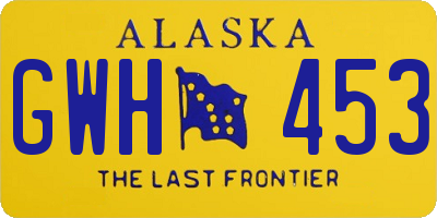 AK license plate GWH453