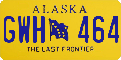 AK license plate GWH464